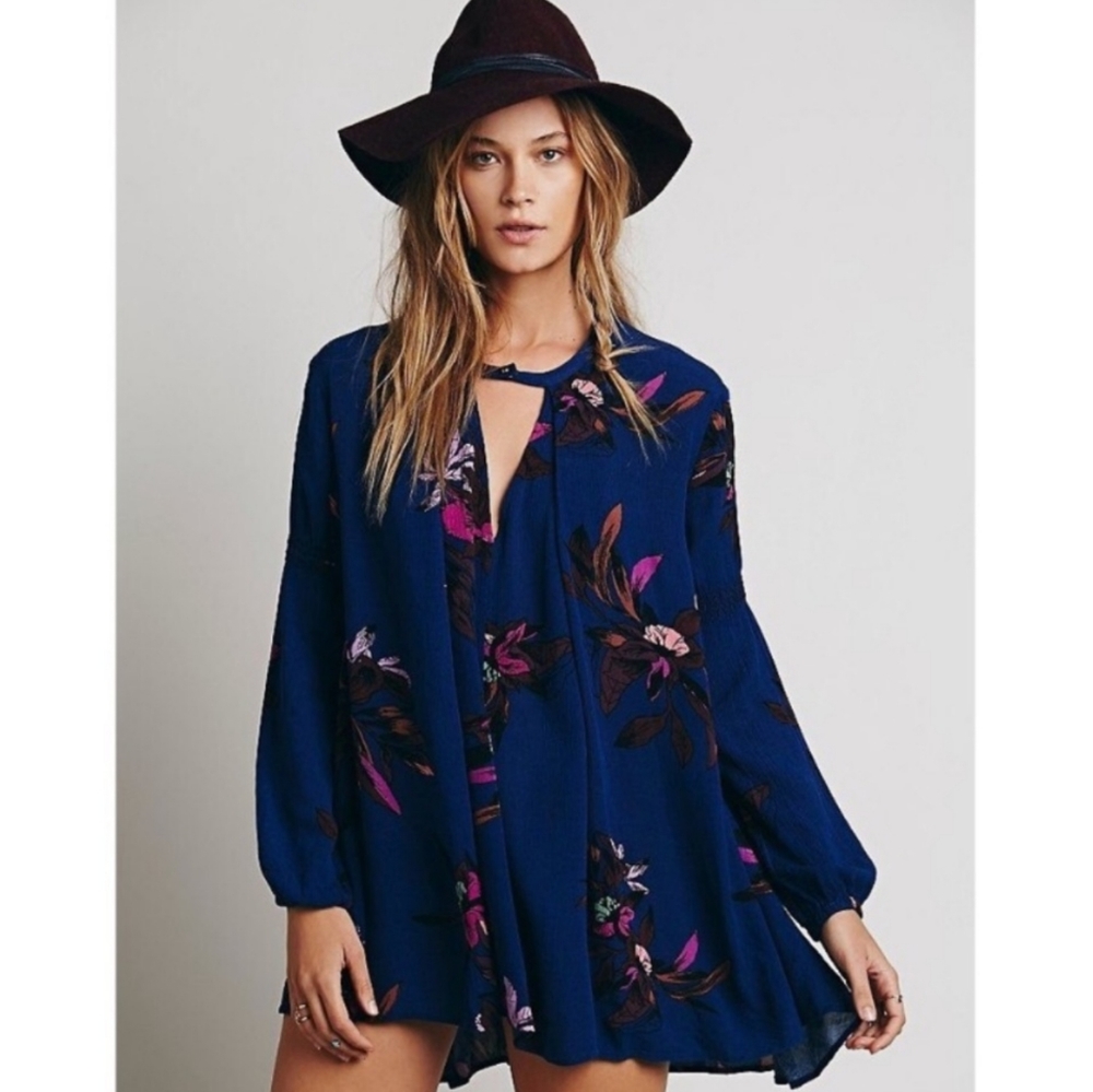 Free People Blue Electric Orchid Tunic/Dress